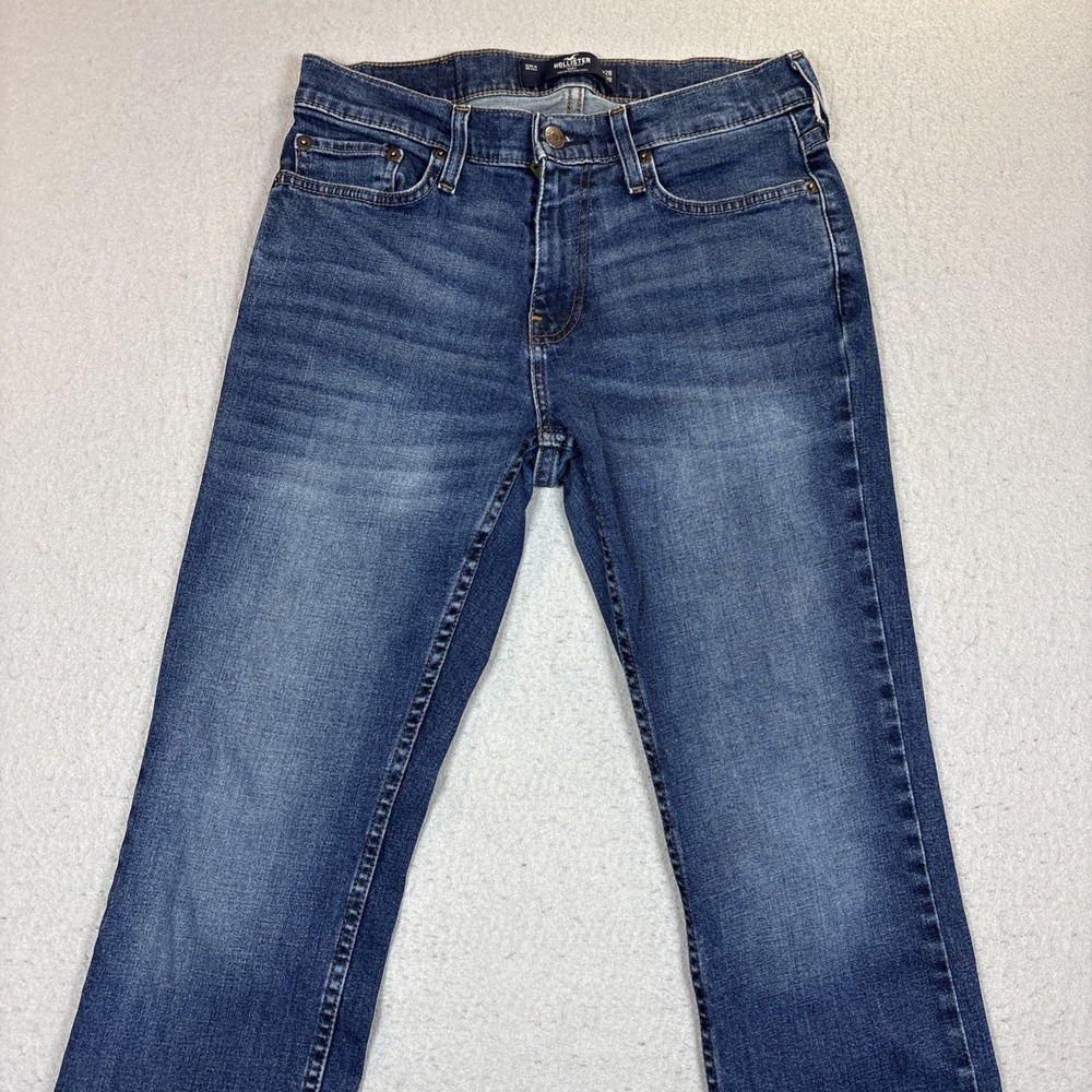 Hollister Bootcut Blue Denim Jean Regular Fit 5-Pocket Women Medium Wash 28X28 - Picture 2 of 11